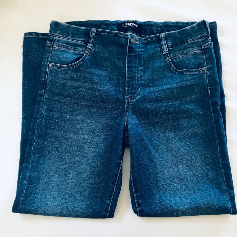 Liverpool The Slim Stretch Pull On Jeans Size 12/31 Love the Feel Feel the Love - Picture 2 of 15